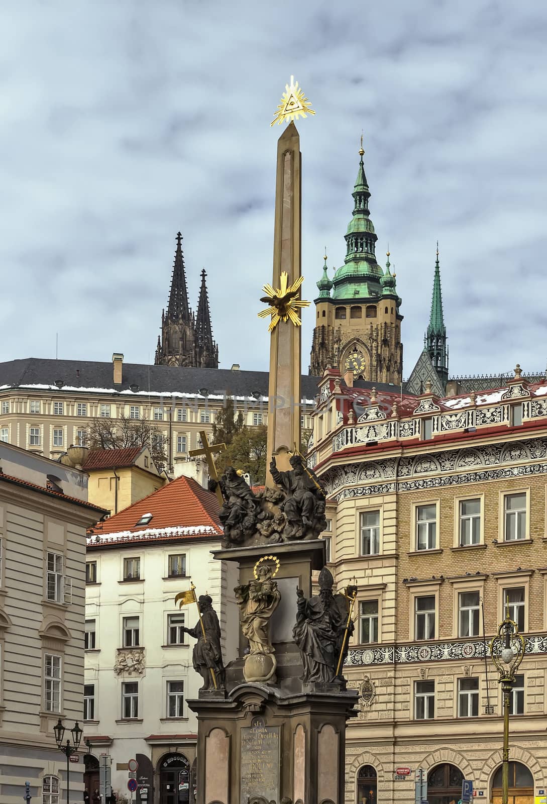 Kind on a column of a sacred Trinity, Prague  by borisb17