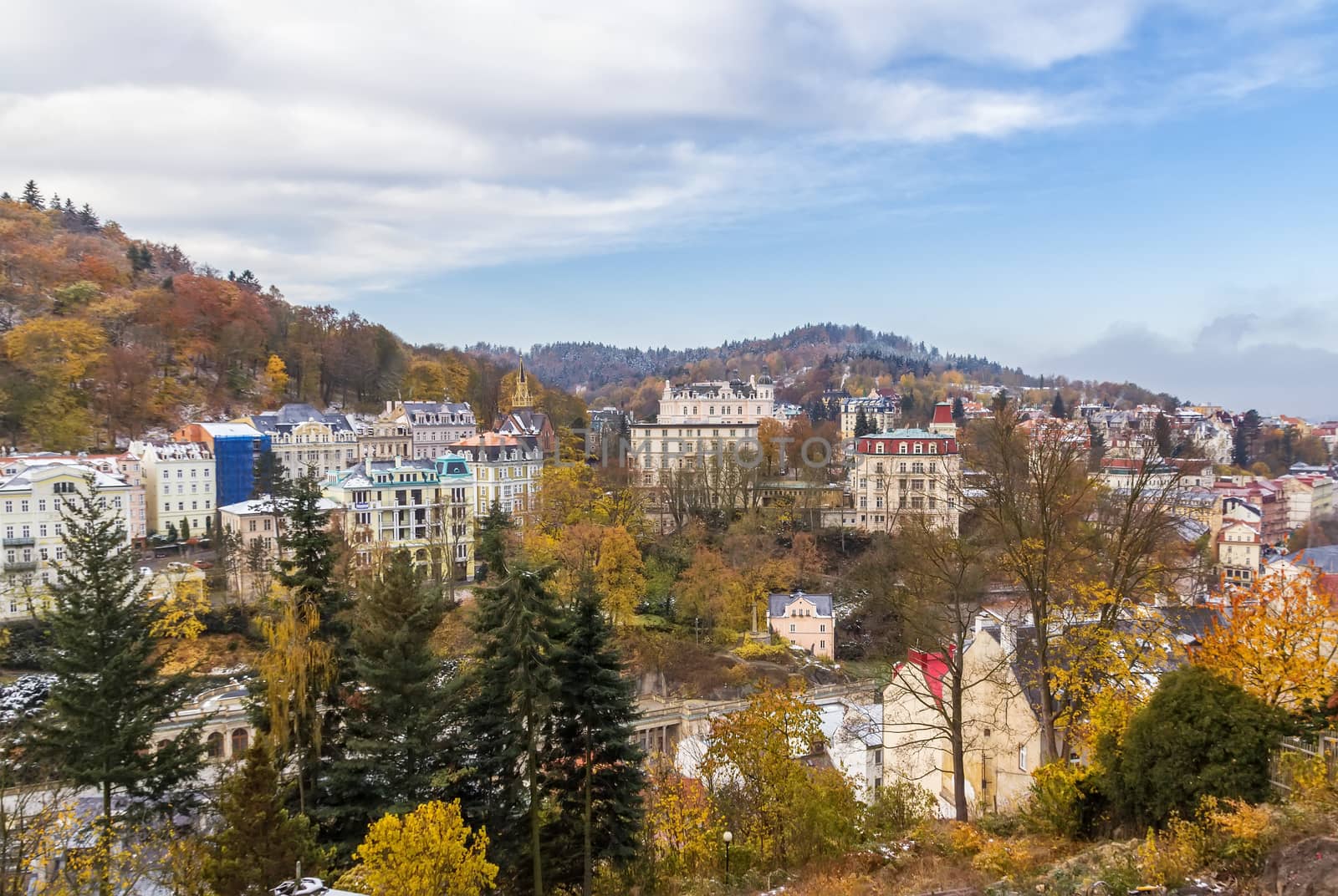 Panorama of Karlovy Vary,Czech republic by borisb17