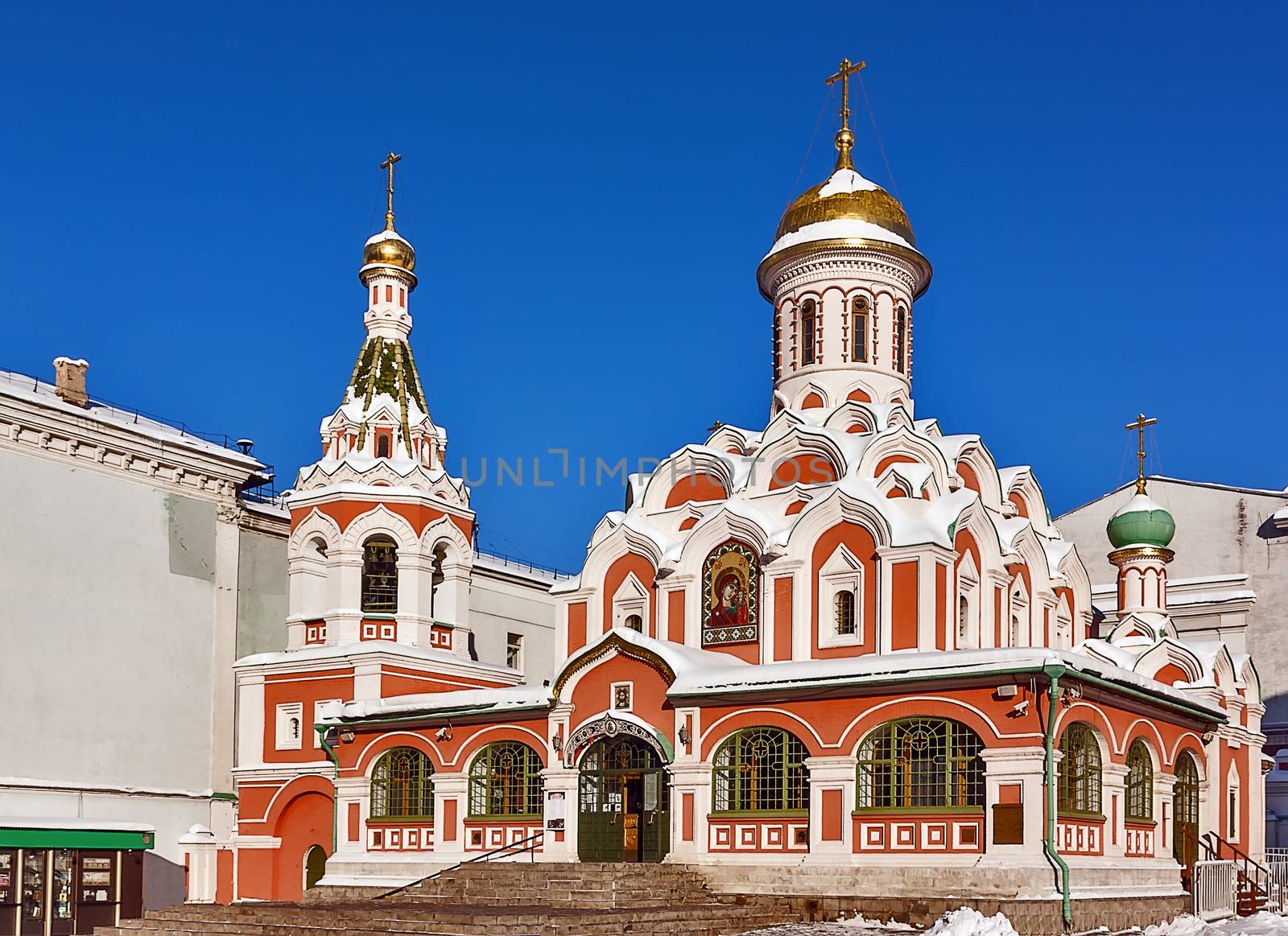 Kazan Cathedral is a Russian Orthodox church located on the northeast corner of Red Square in Moscow