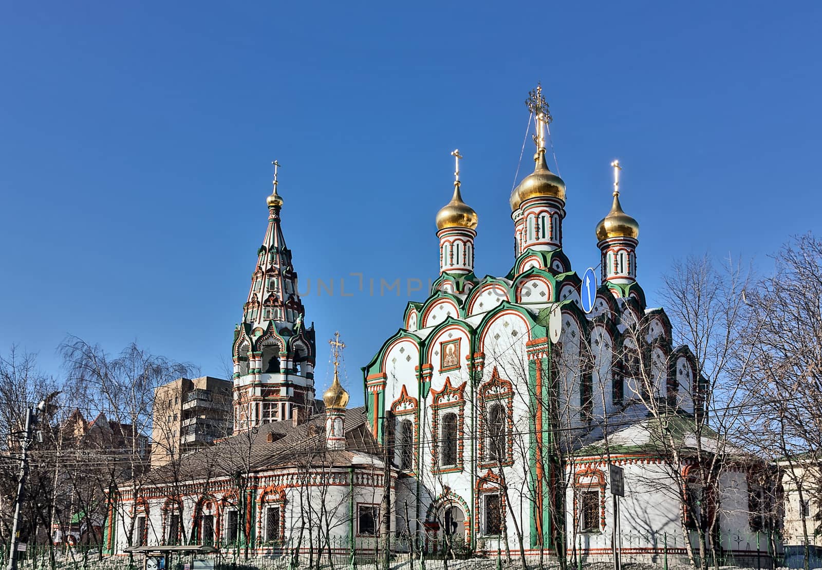 Church of Saint Nicholas in Khamovniki is a late 17th century parish church of a former weavers sloboda in Khamovniki District of Moscow.