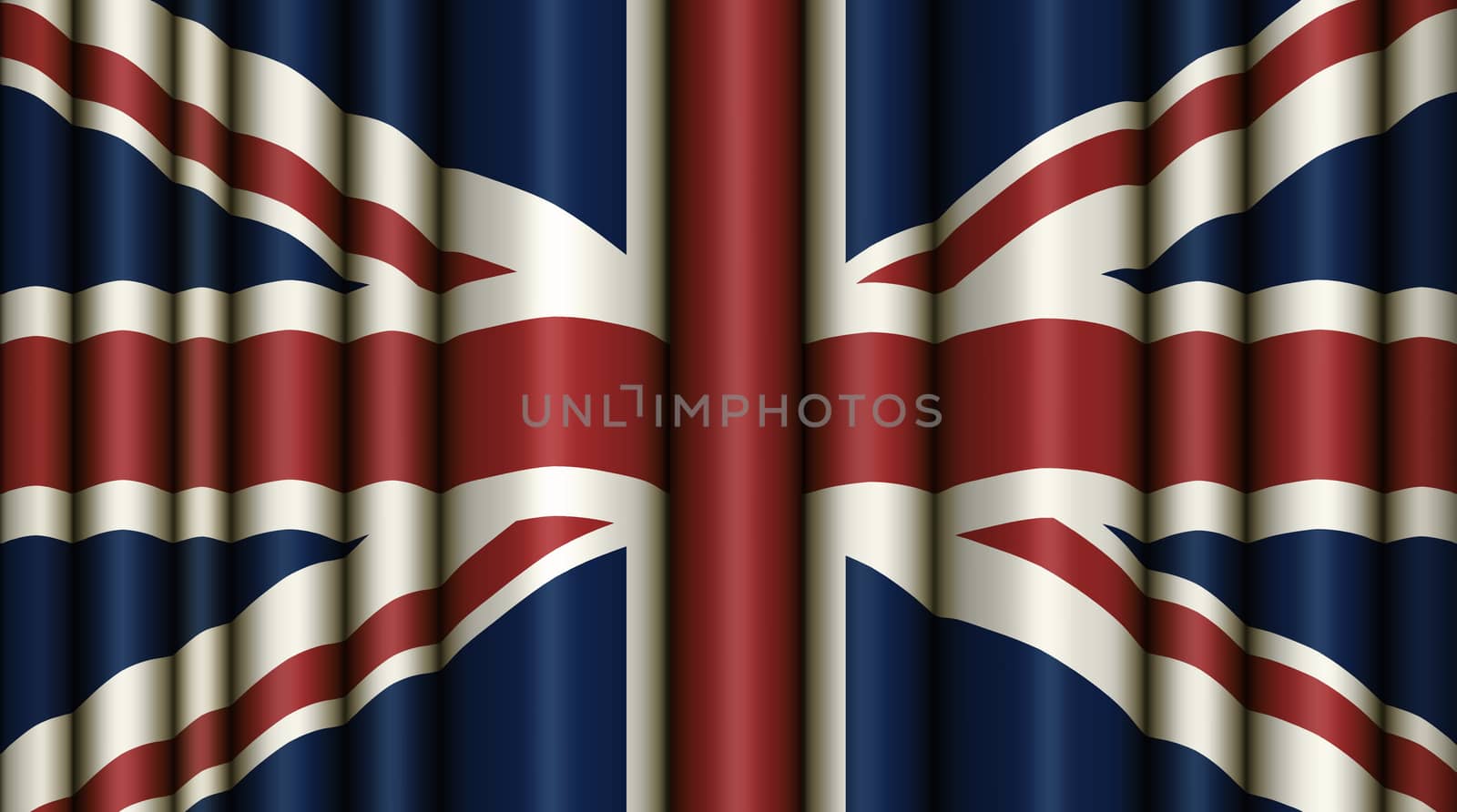 Digital Illustration of the British Flag with a full bleed.