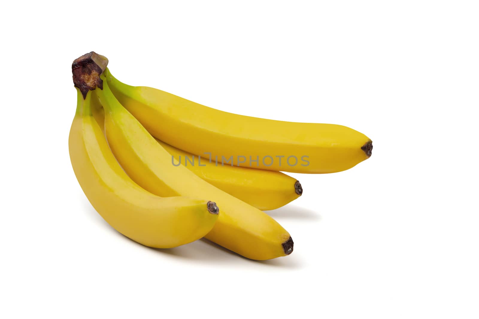 Bunch of bananas isolated on white background. Clipping Path