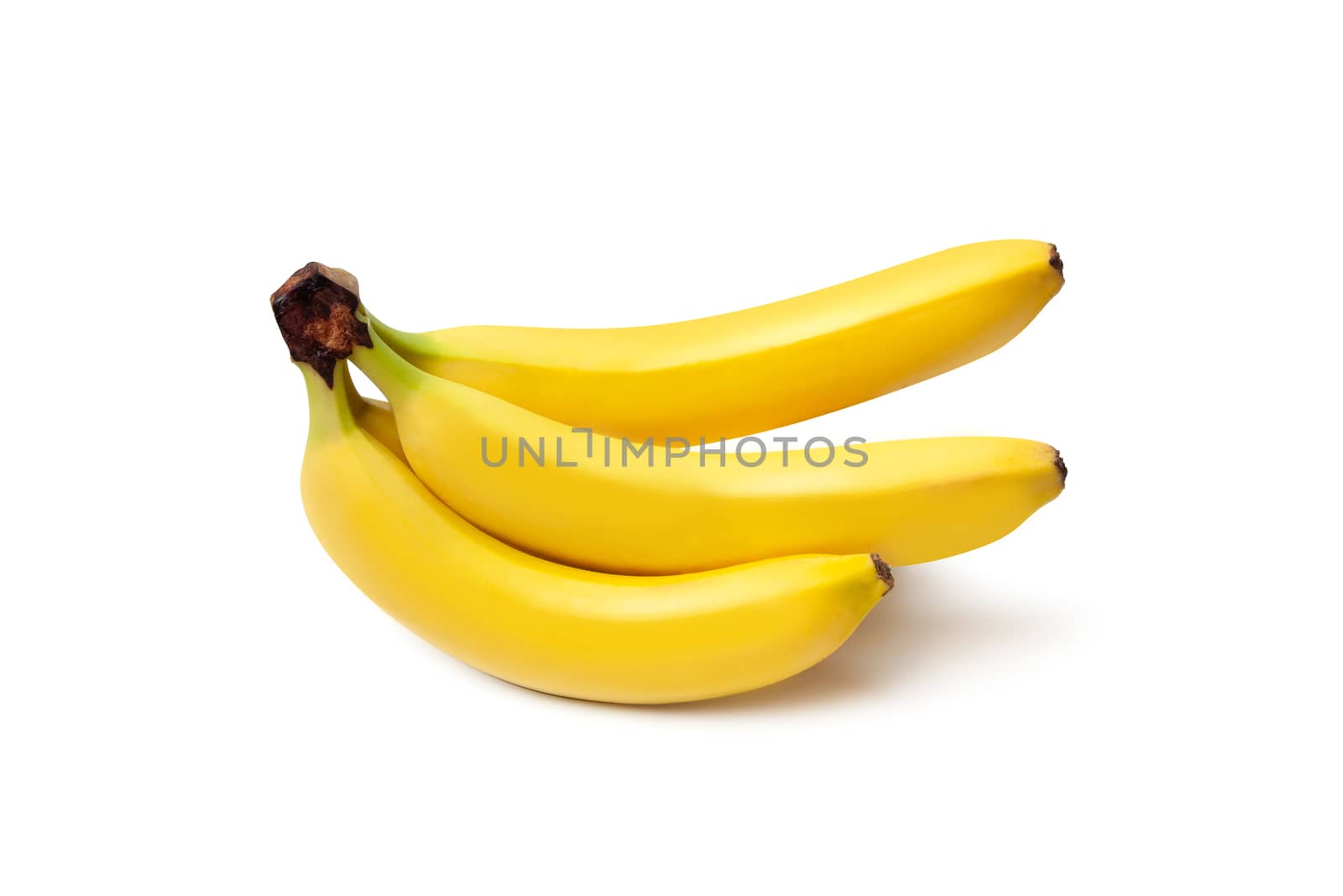 Bunch of bananas isolated on white background. Clipping Path