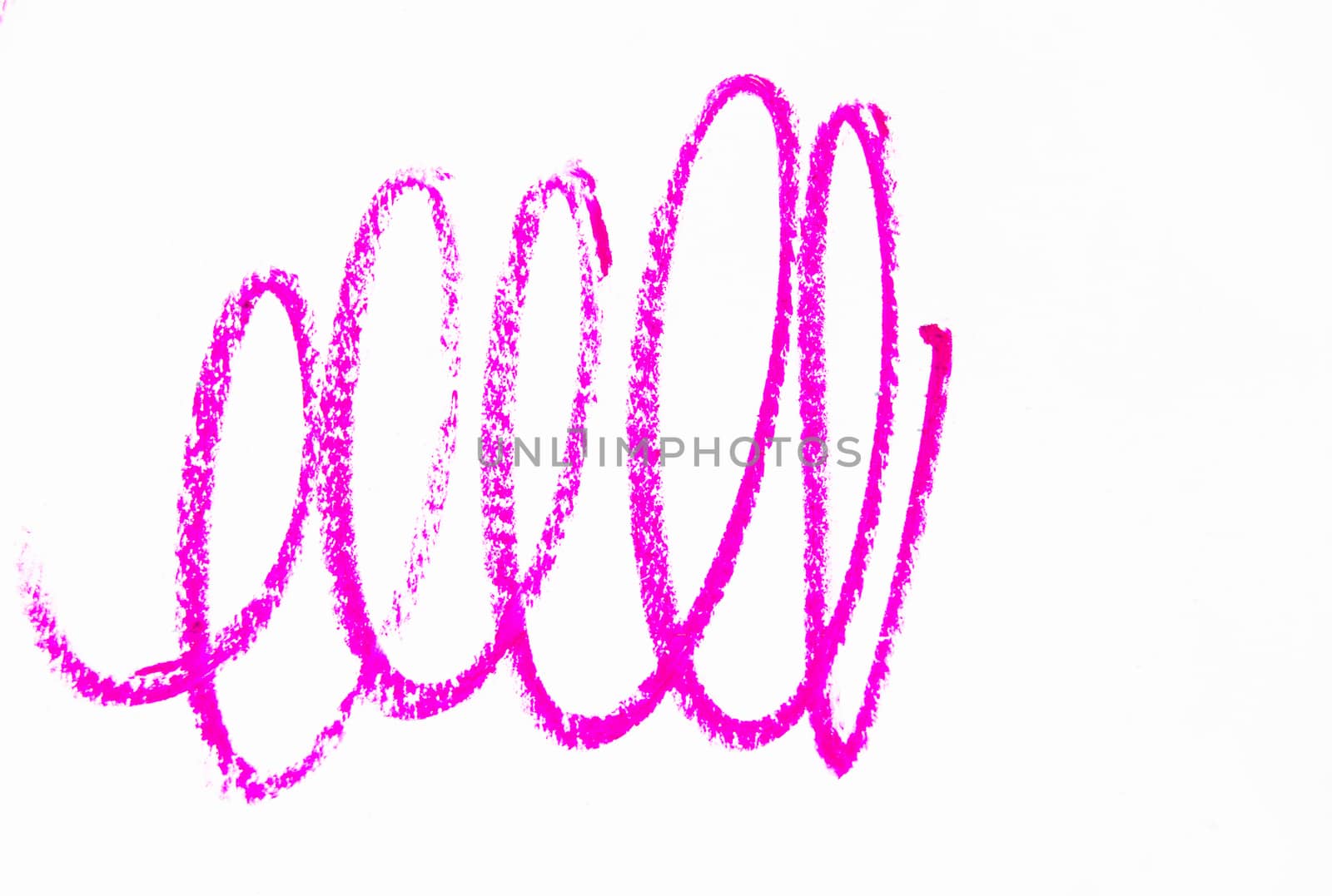 Red, pink, lilac line, stroke, splash cosmetic pencil isolated on white background, beauty and makeup concept.