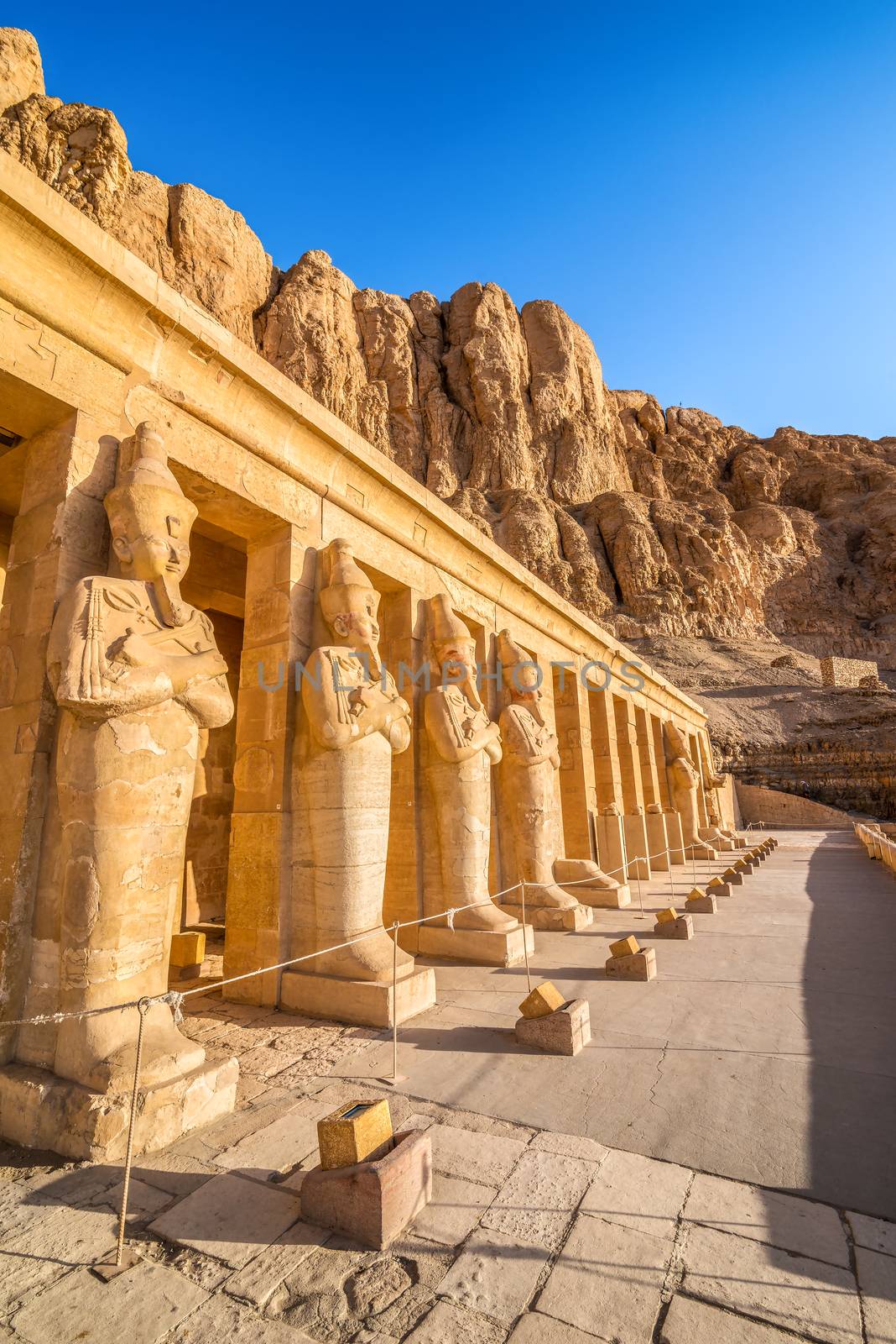 Temple of Queen Hatshepsut, View of the temple in the rock in Egypt