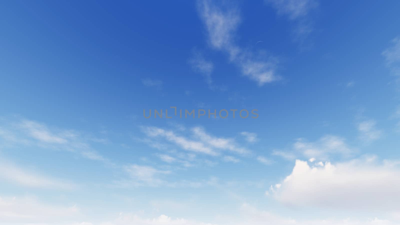 Cloudy blue sky abstract background, blue sky background with tiny clouds, 3d rendering

