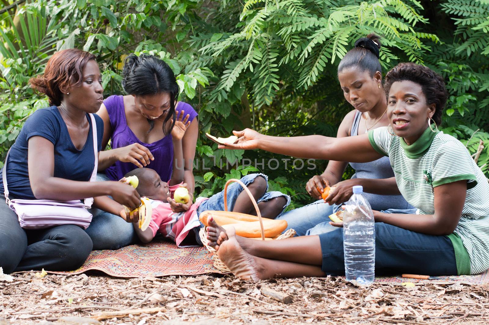 happy group of friends to get together, share food.