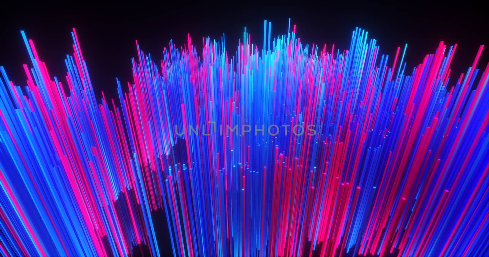 Abstract big data background wallpaper design. Motion pattern texture with shine colorful lines and cubes. Modern light shiny backdrop. 3D render