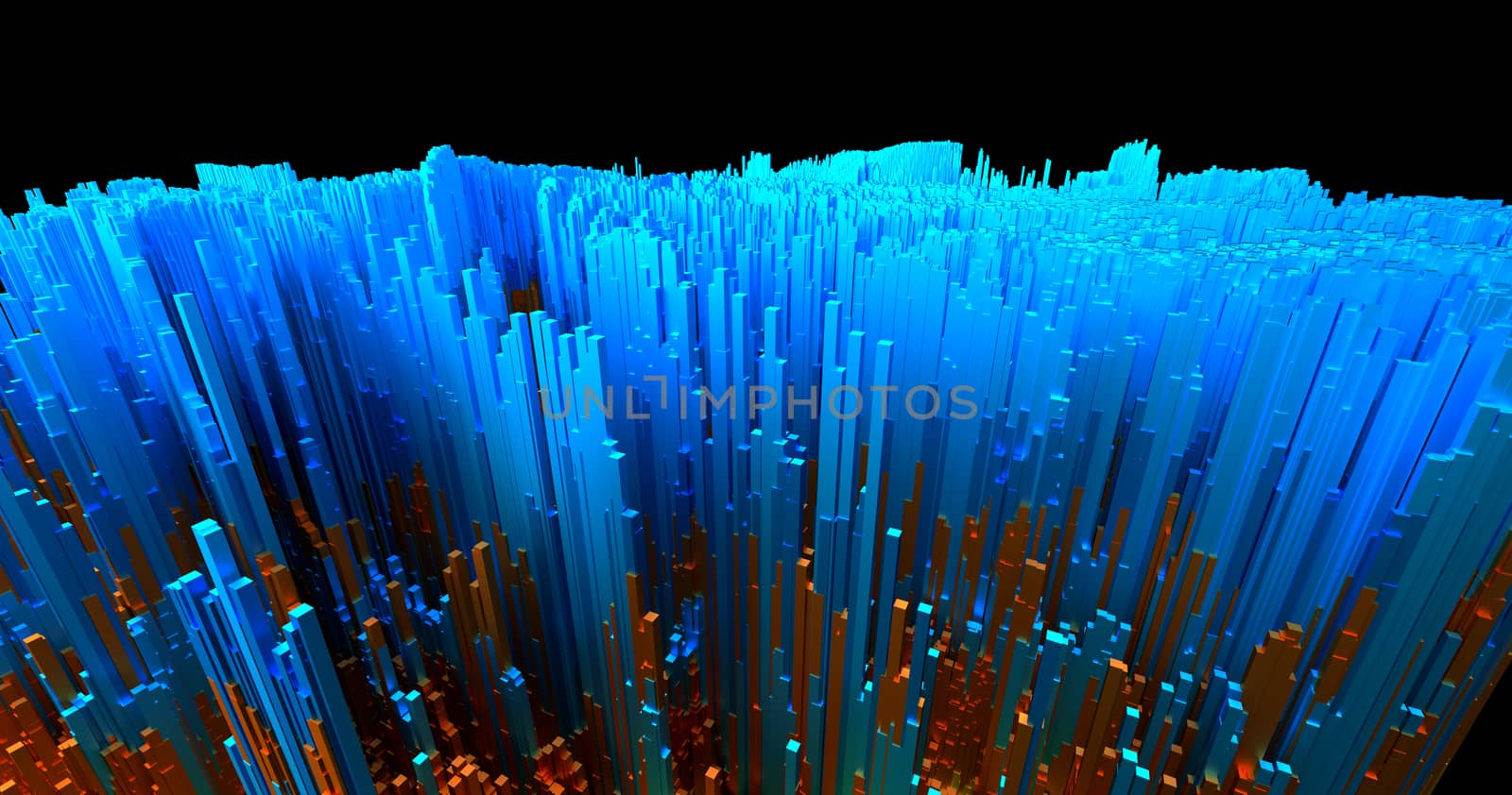 Abstract big data background wallpaper design. Motion pattern texture with shine colorful lines and cubes. Modern light shiny backdrop. 3D render