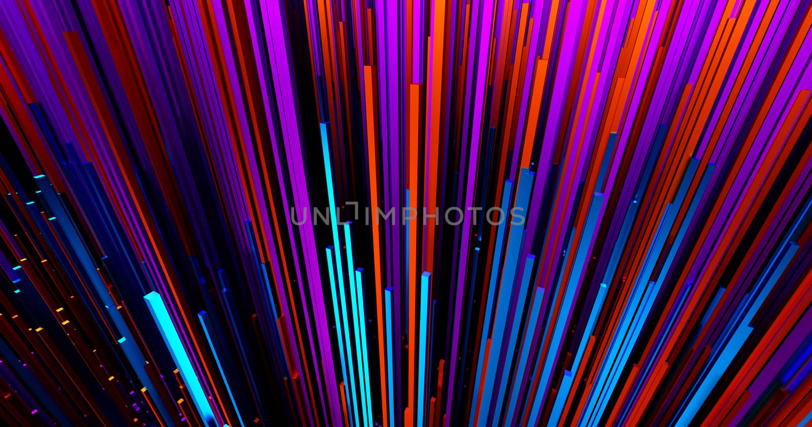 Abstract big data background wallpaper design. Motion pattern texture with shine colorful lines and cubes. Modern light shiny backdrop. 3D render