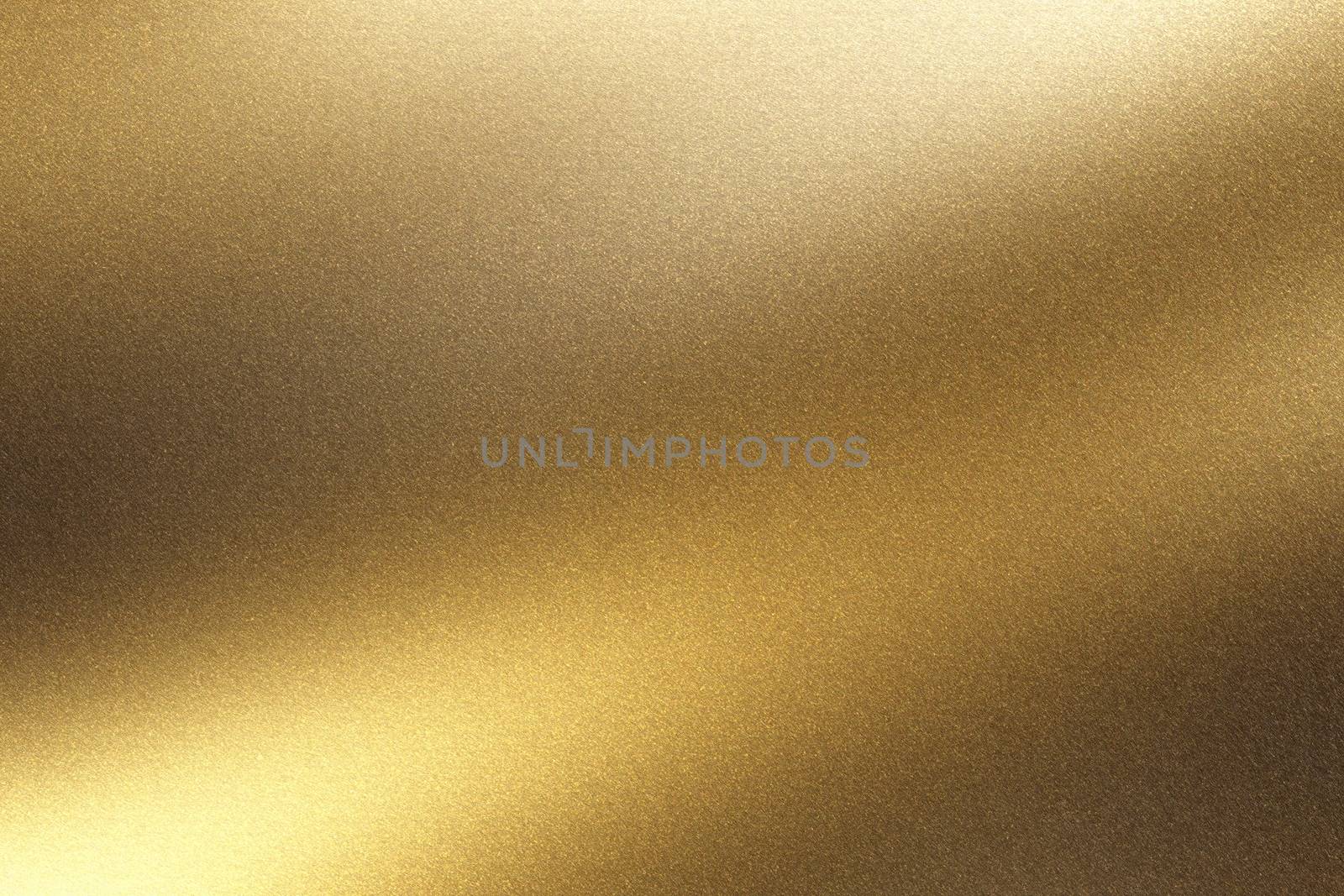 Glowing brushed gold metal wall surface, abstract texture background