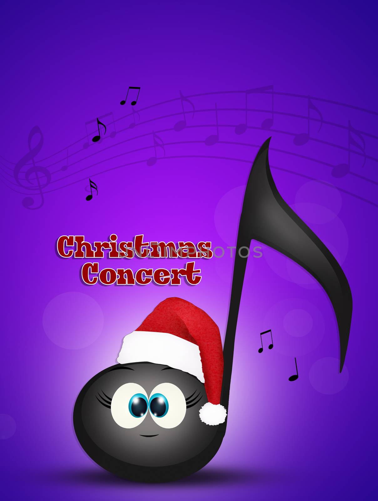 illustration of Christmas concert