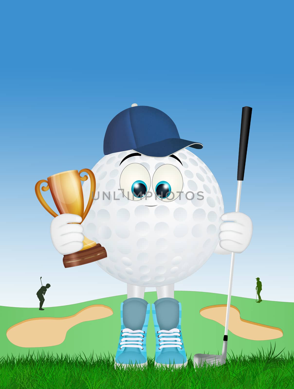 illustration of golf tournament