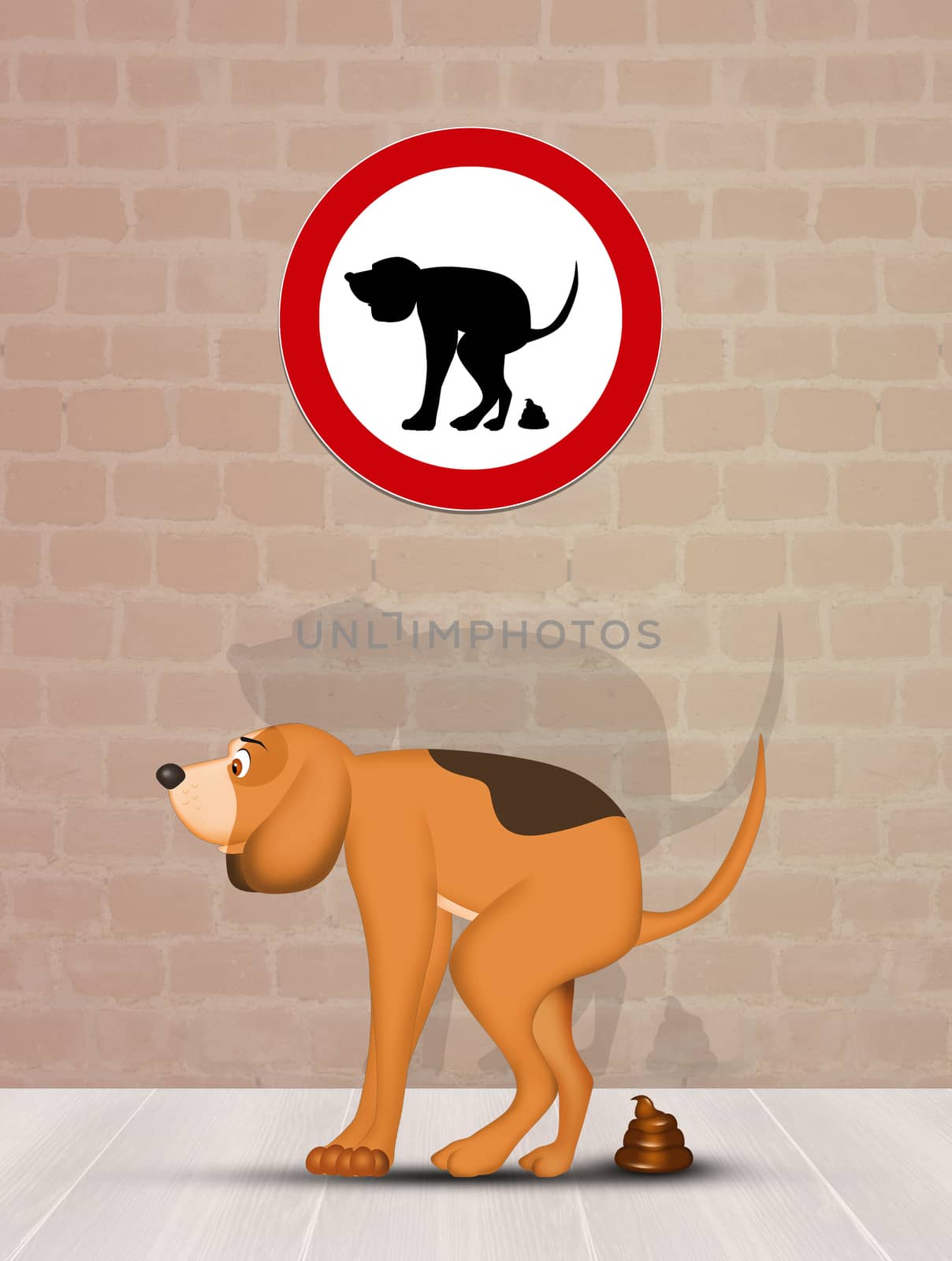 illustration of obligation to collect dog poop