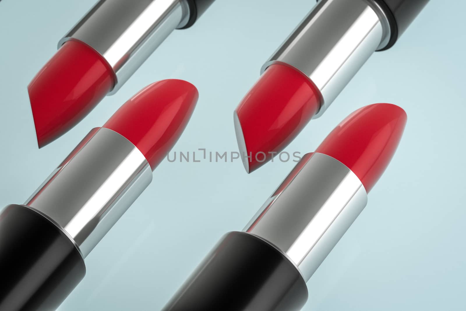 Lipstick with light color background, product photography, 3d rendering. by vinkfan