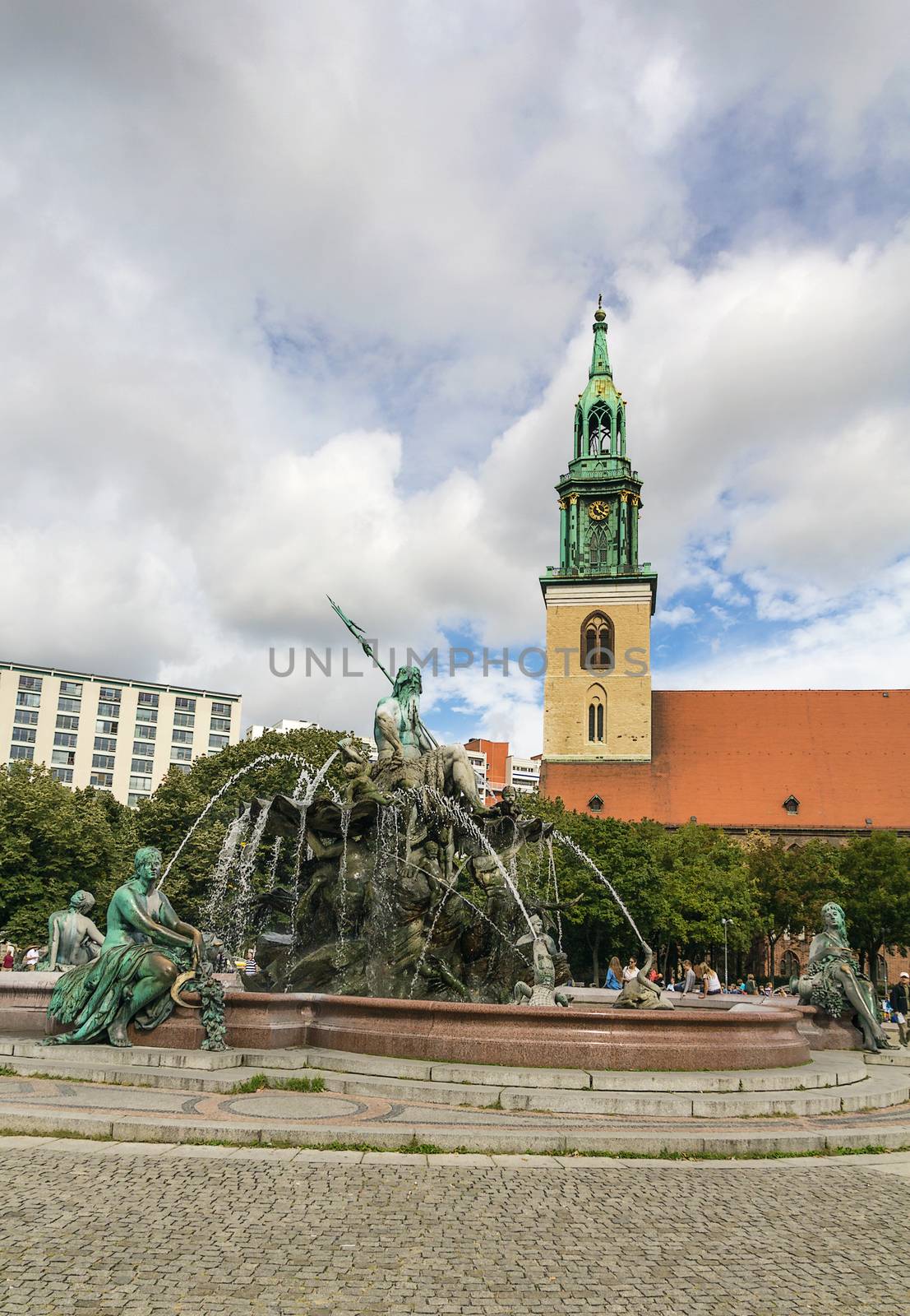 The Neptune Fountain in Berlin, Germany by borisb17