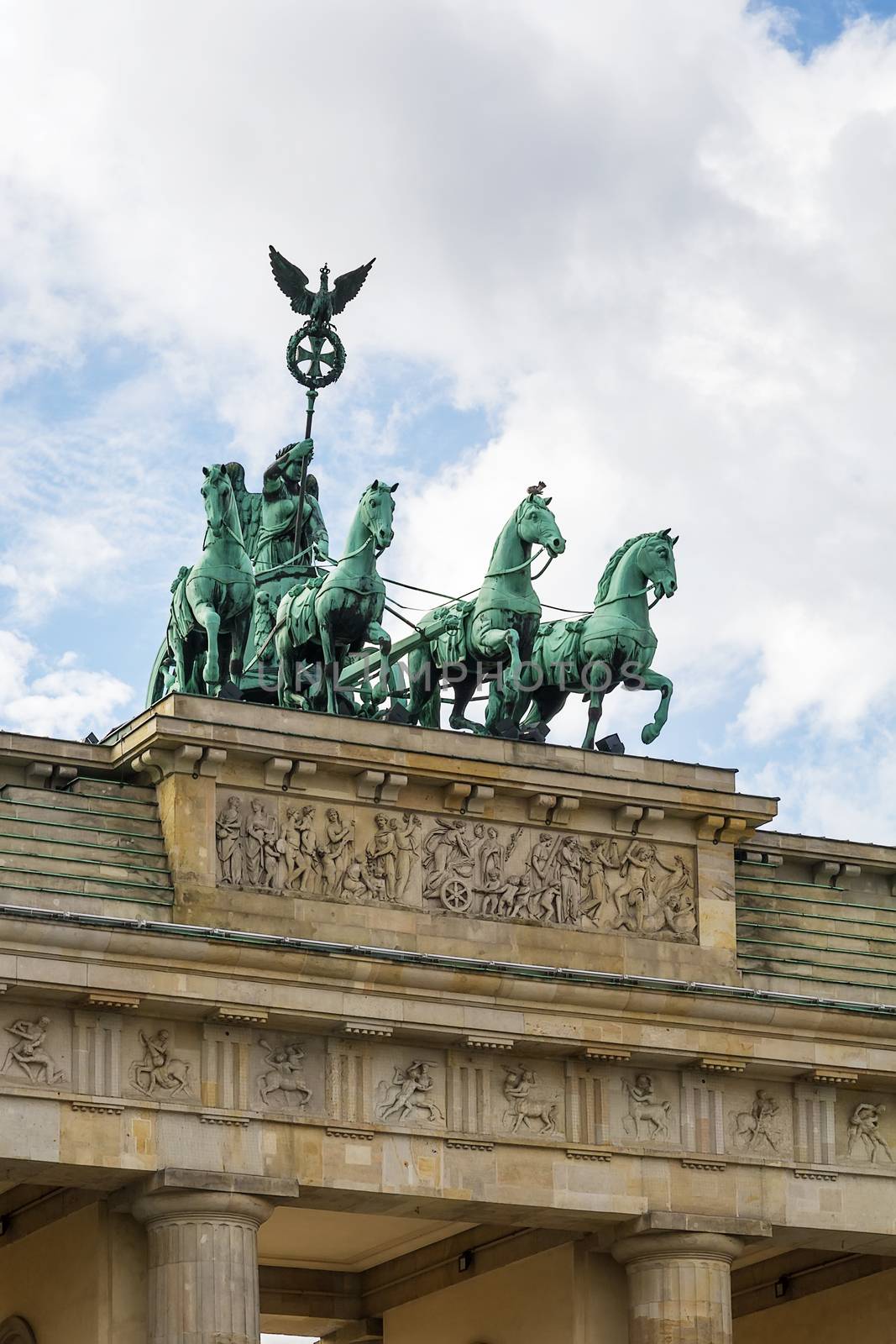 The Brandenburg Gate is a former city gate, rebuilt in the late 18th century as a neoclassical triumphal arch, and now one of the most well-known landmarks of Germany.