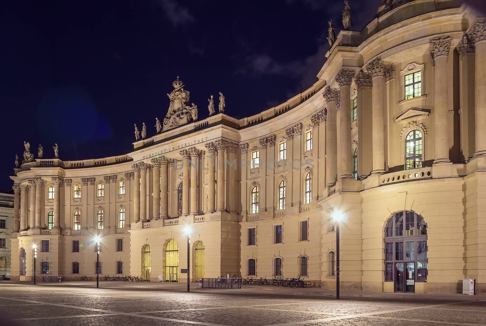 Humboldt University of Berlin in evening, Germany