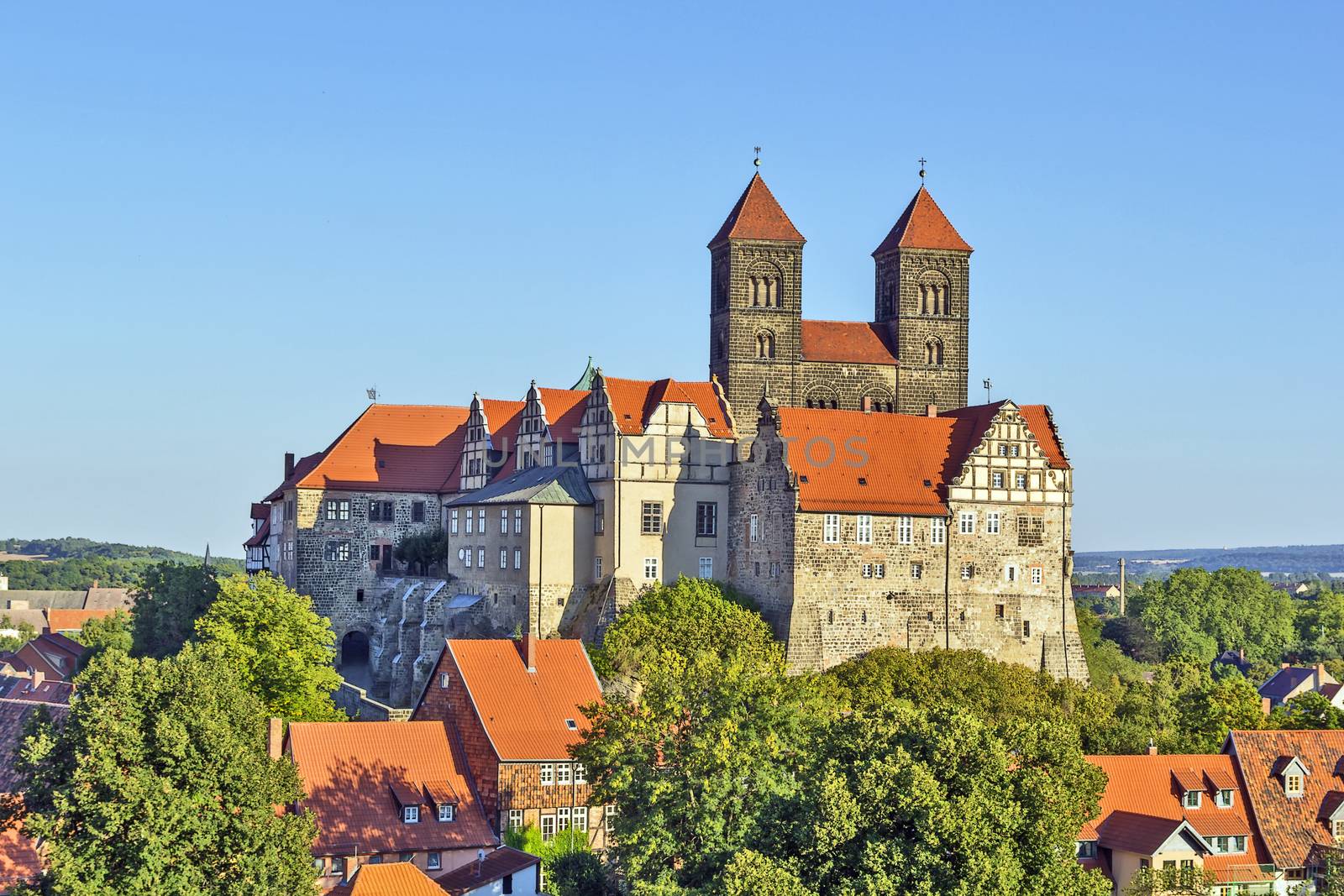 The castle and church, Quedlinburg, Germany by borisb17