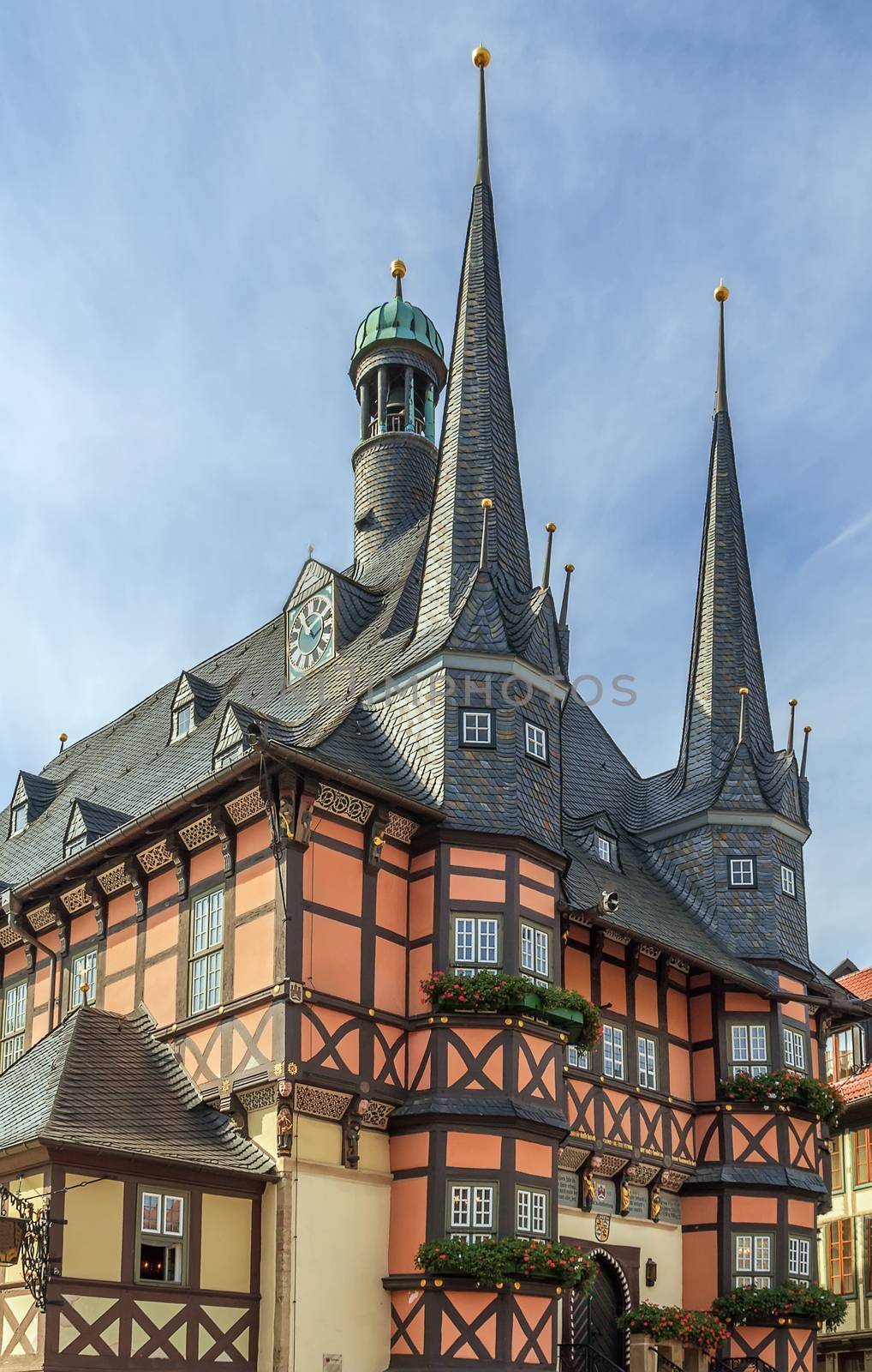 town hall of Wernigerode, Germanl by borisb17