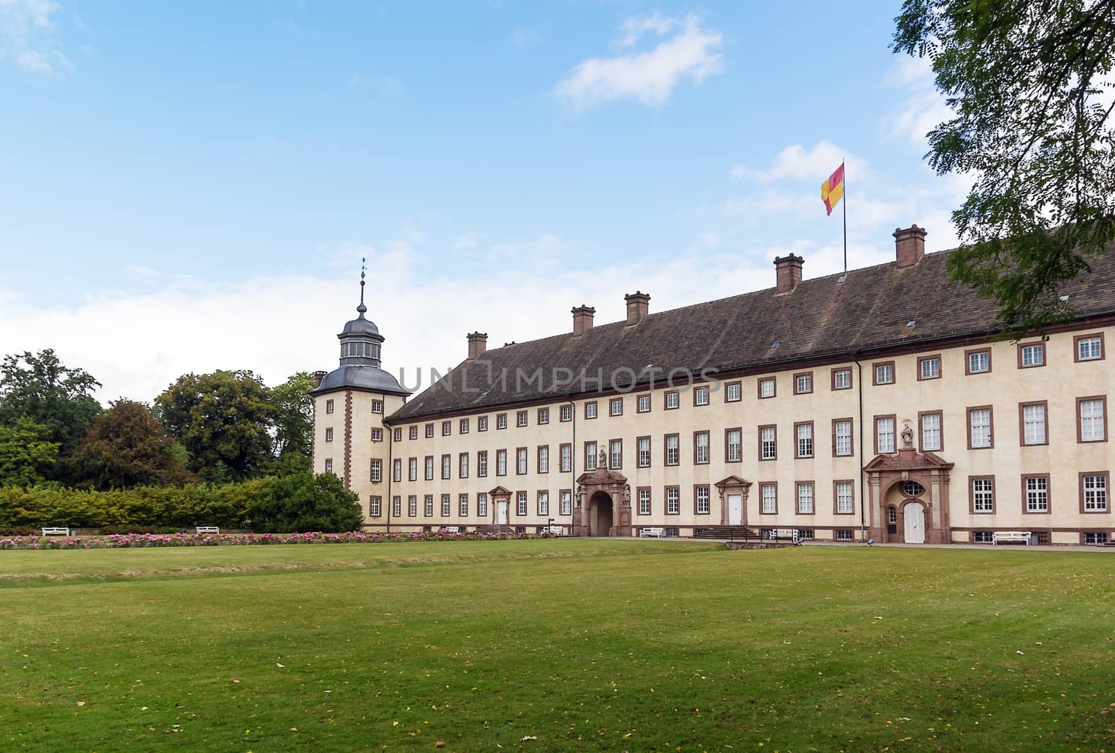 Imperial Abbey of Corvey was one of the most privileged Carolingian monastic sanctuaries in the ninth century Duchy of Saxony