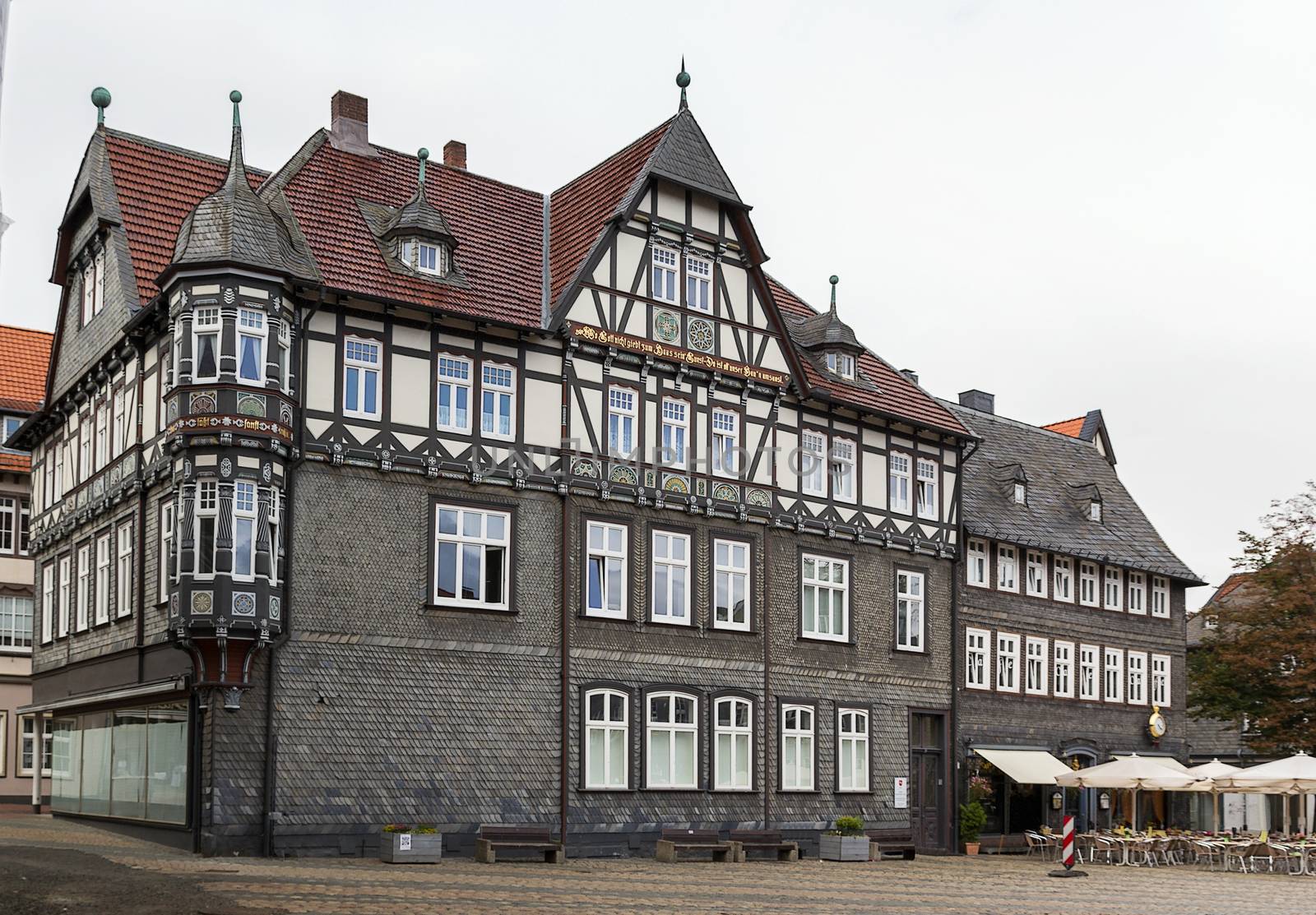 houses on the market square in Goslar, Germany by borisb17