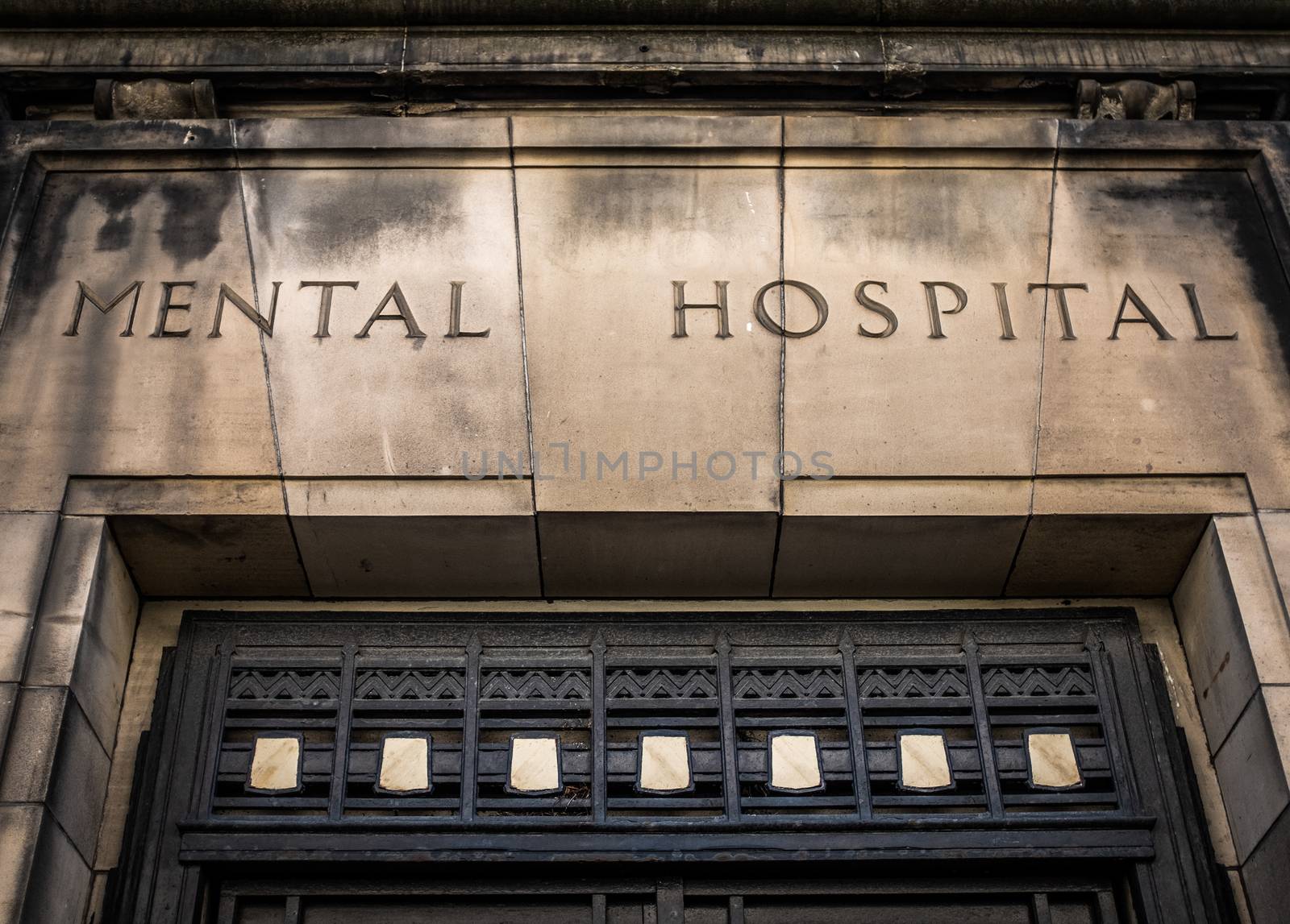 Old Mental Hospital Sign by mrdoomits