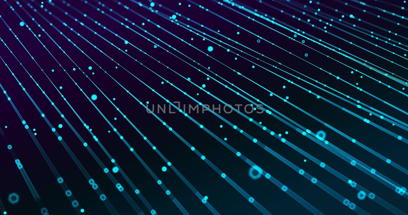 Abstract big data futuristic light wallpaper background design. Science dark pattern with structure mesh and circles. Modern business space dots illustration. 3D render