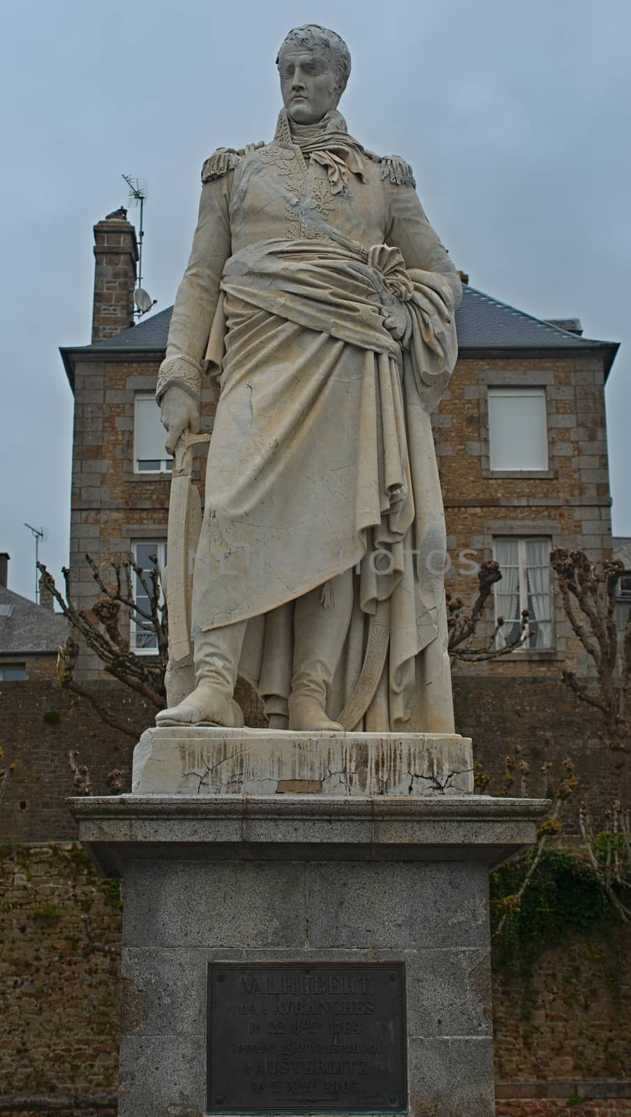 Statue of General Jean Marie Valhubert in Avranches in the Manche departement of France by sheriffkule