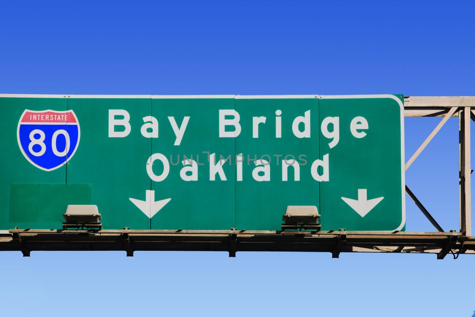 Highway sign for Oakland by friday