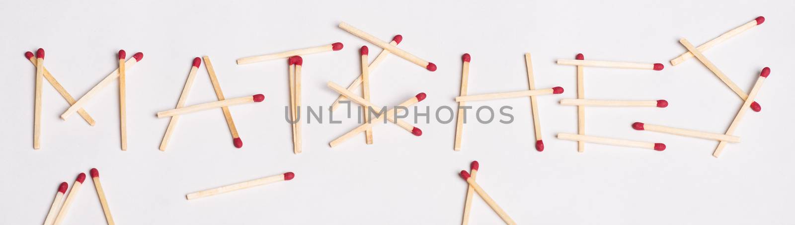 Matches isolated on white background.