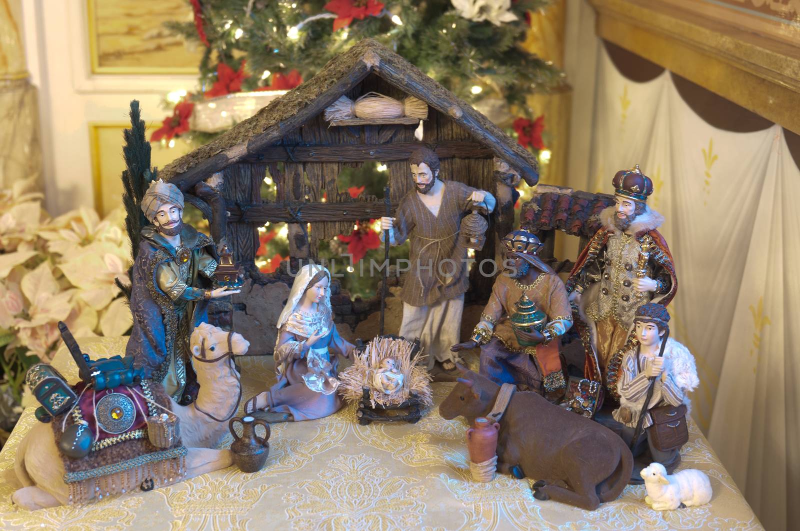 Christmas nativity scene by viscorp