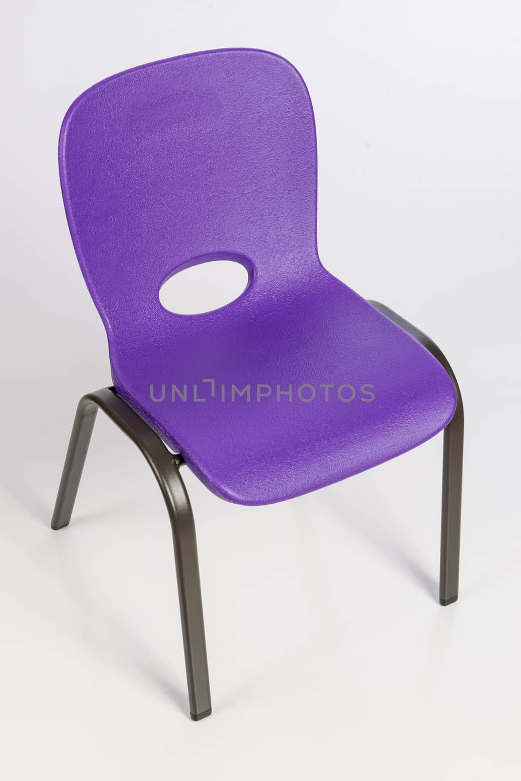 Young child chair isolated on white background.