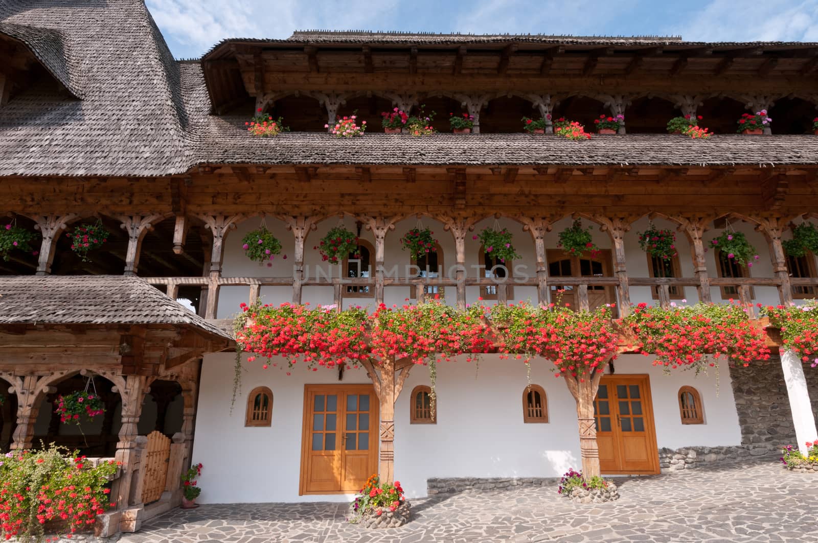 Barsana monastery, one of the main tourist attractions in Maramures, Romania.