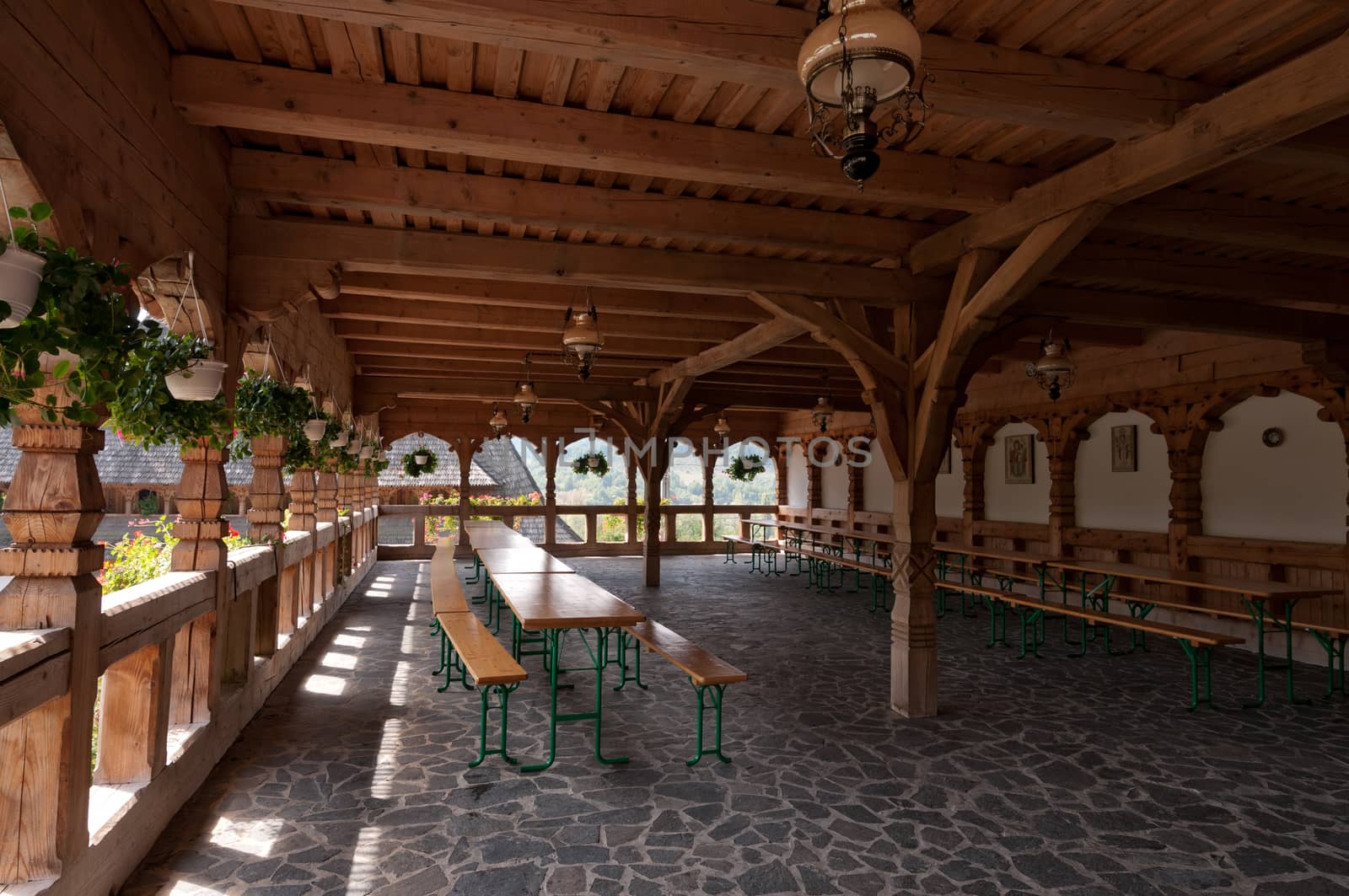 Barsana monastery, one of the main tourist attractions in Maramures, Romania.