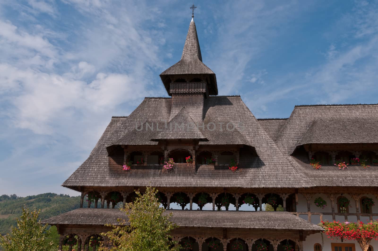 Barsana monastery, one of the main tourist attractions in Maramures, Romania.