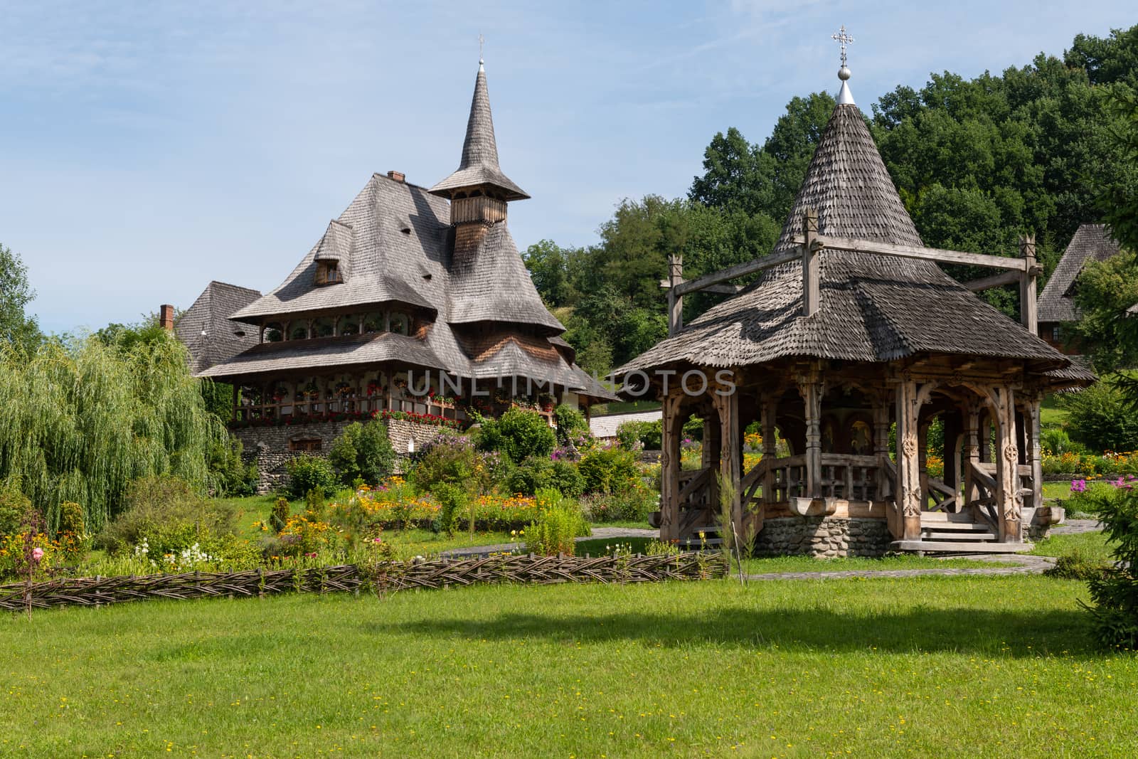 Barsana Monastery Architectural Detail - Traditional Buildings (Maramures, Romania).