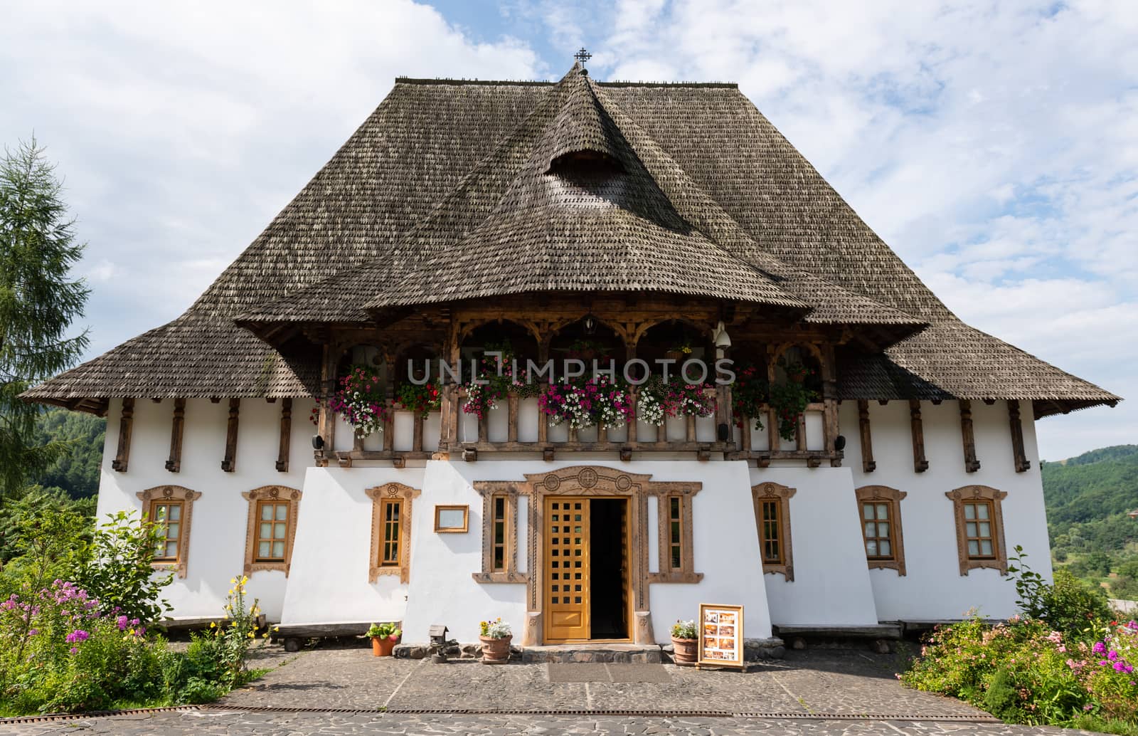 Barsana Monastery Architectural Detail - Museum (Maramures, Romania).