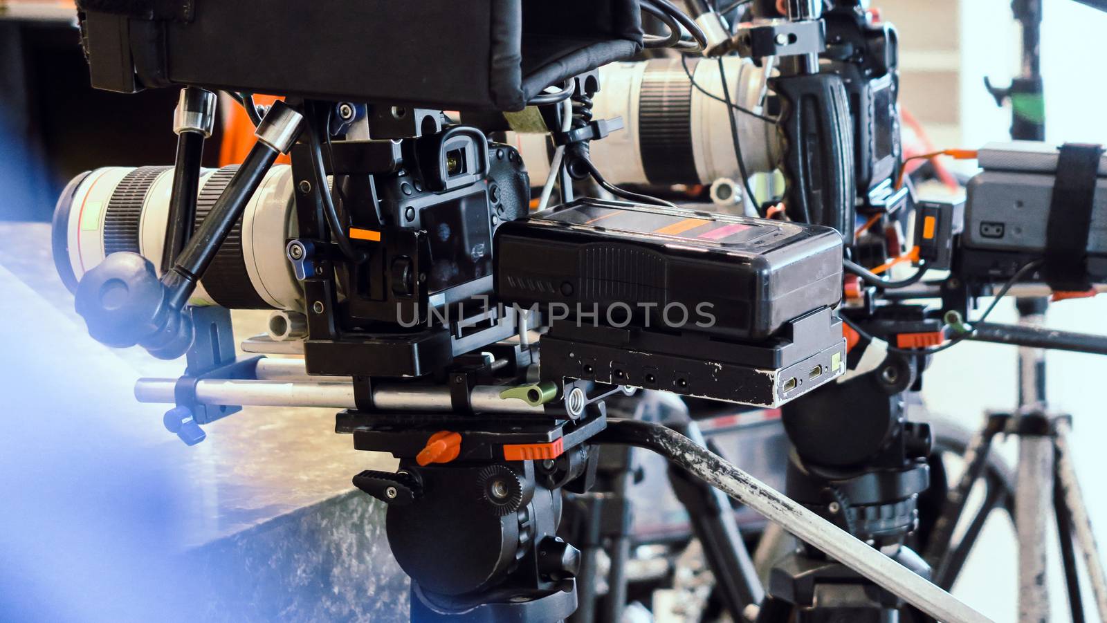 close up image of Professional camera equipment