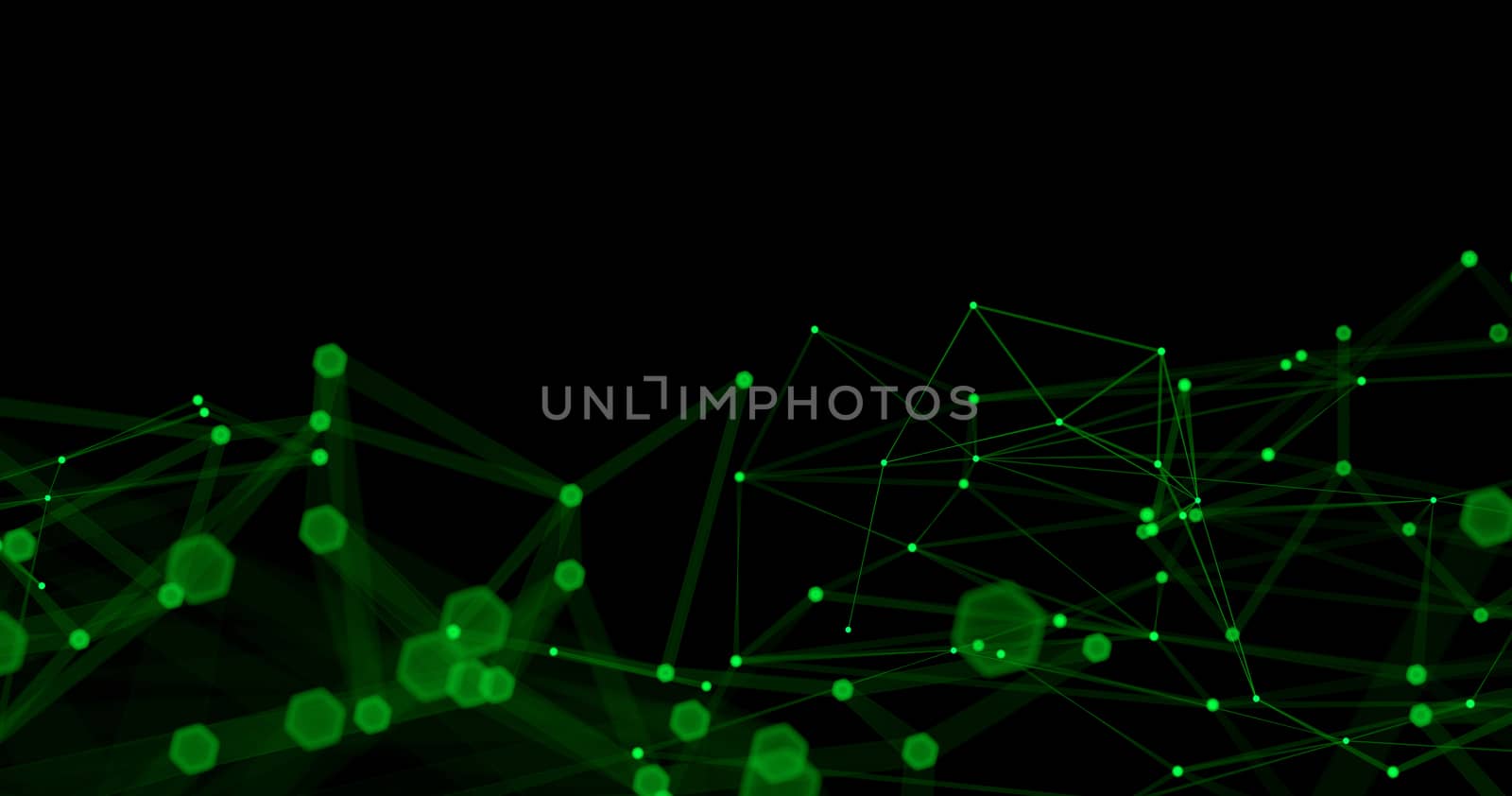 Abstract futuristic light wallpaper background design. Science dark pattern with structure mesh and lines. Modern business space triangular illustration 3D render