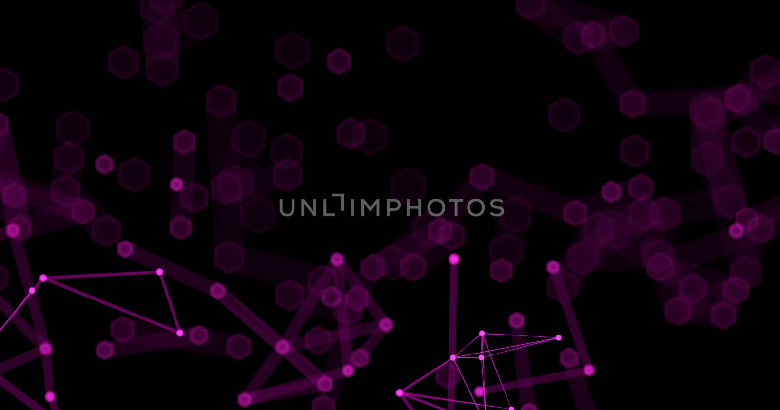 Abstract futuristic light wallpaper background design. Science dark pattern with structure mesh and lines. Modern business space triangular illustration 3D render