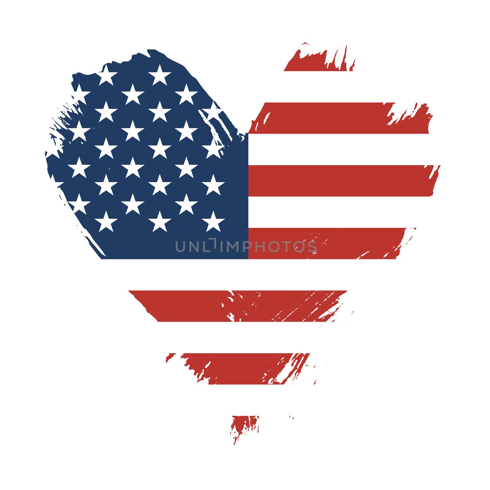 Brushstroke painted flag of USA by BreakingTheWalls