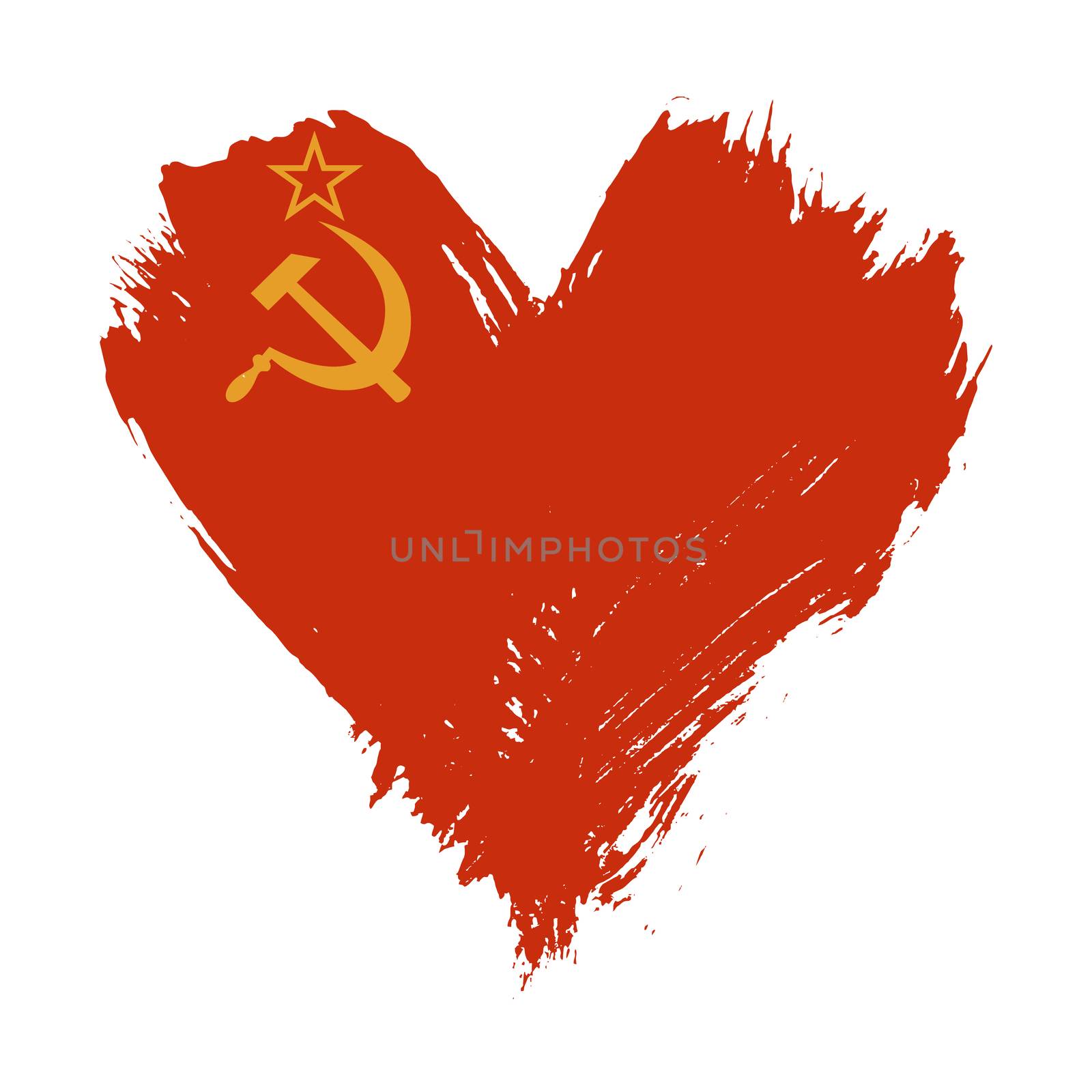 Brushstroke painted flag of USSR by BreakingTheWalls