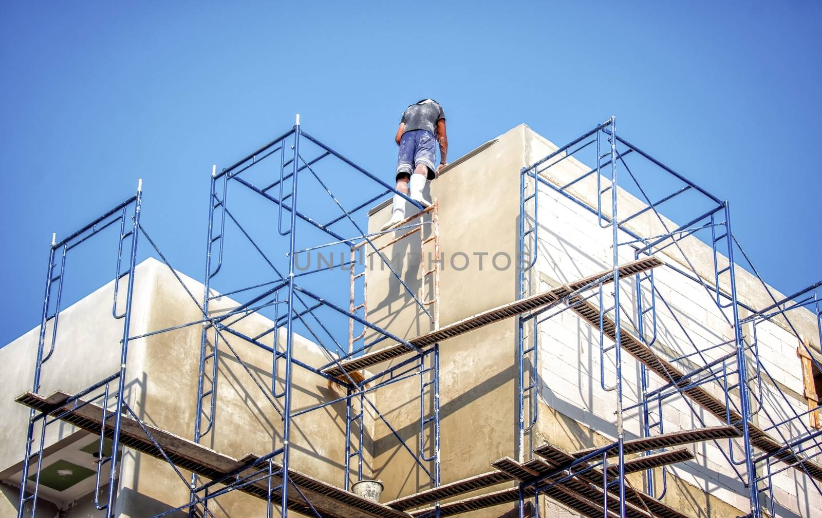 Apartment Building being Constructed with No Safety Equipment for Workers