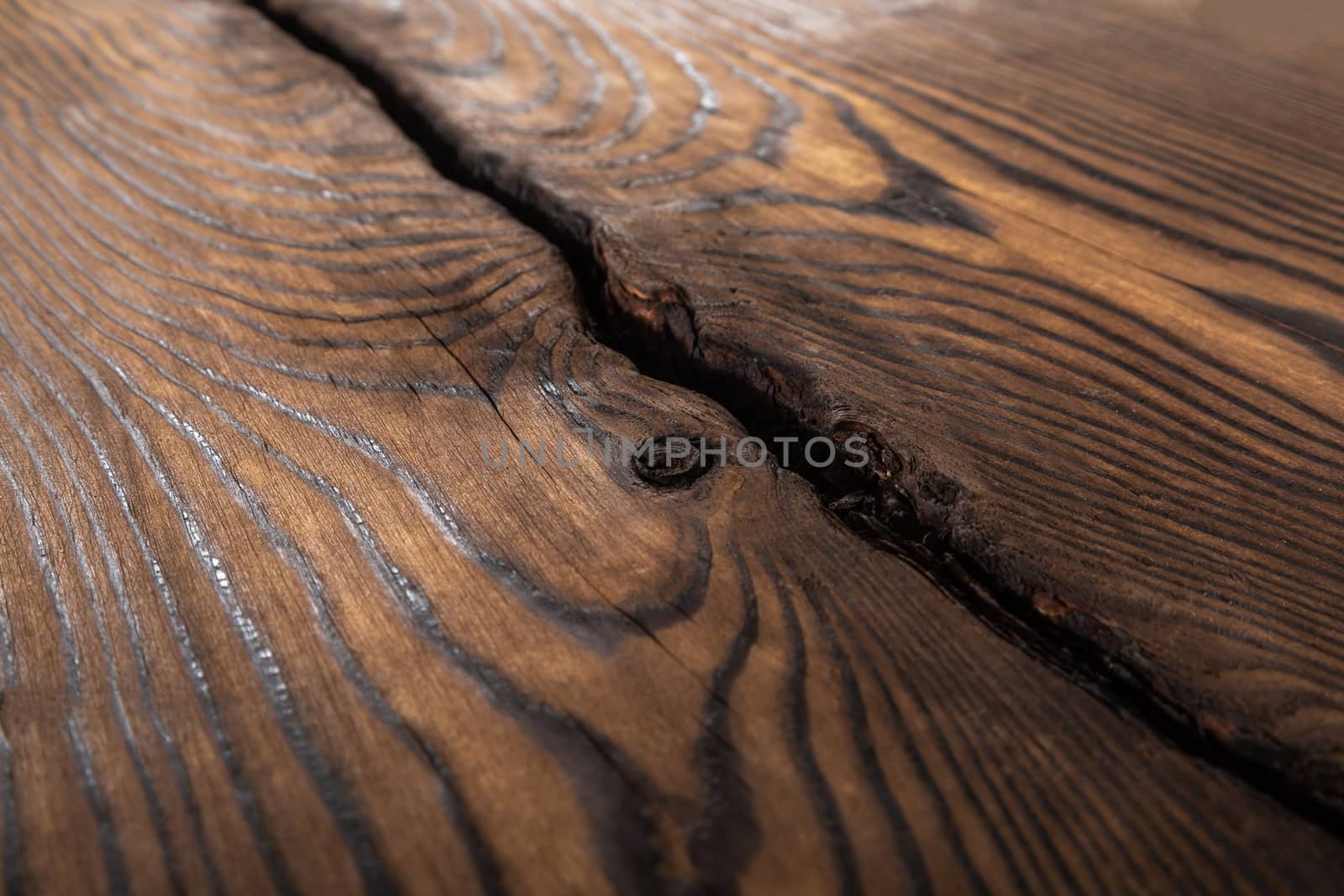 Brown wavy wooden surface. by sveter