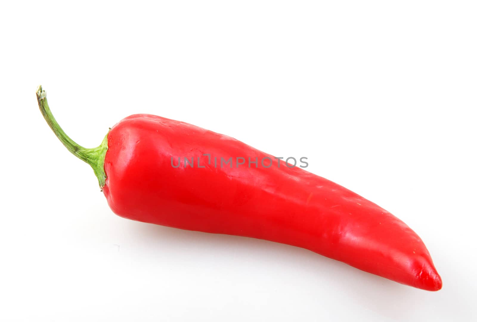 Close-Up Of Red Chili Pepper Against White Background by nenovbrothers