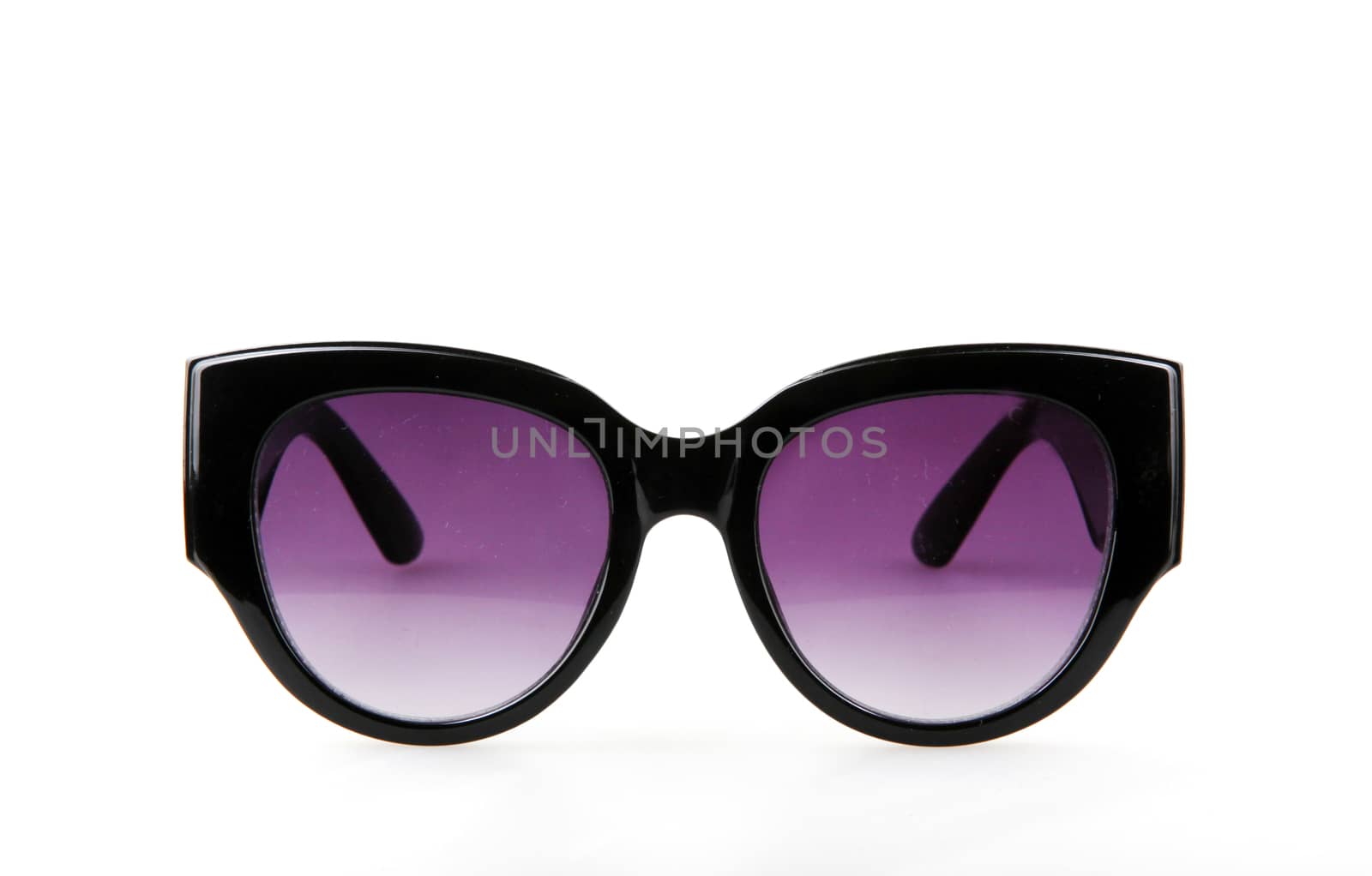 Stylish Sunglasses Against White Background by nenovbrothers