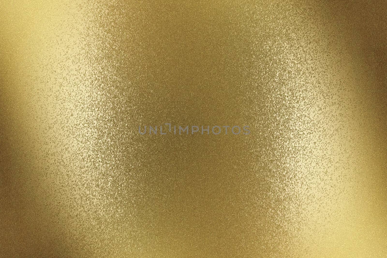 Glowing brushed bronze metal wall surface, abstract texture background