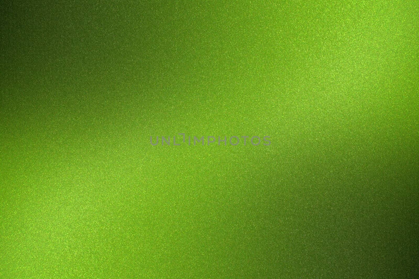 Glowing brushed green metal wall surface, abstract texture background