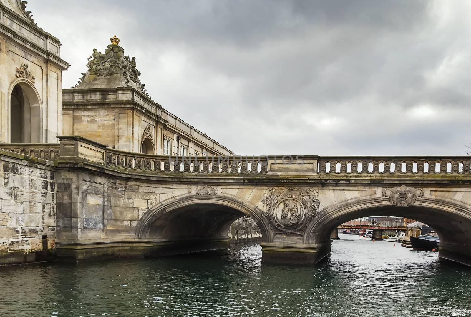 The Marble Bridge and the pavilions near Christiansborg Palace in Copenhagen, Denmark